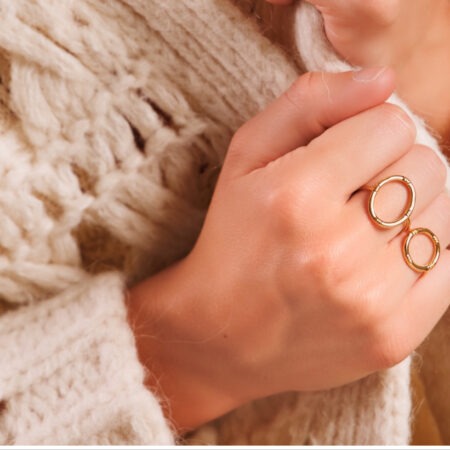 Bague anneau ovale