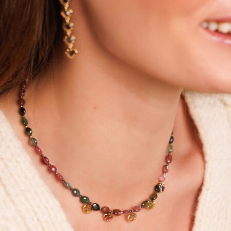 Collier pierres et minis serties