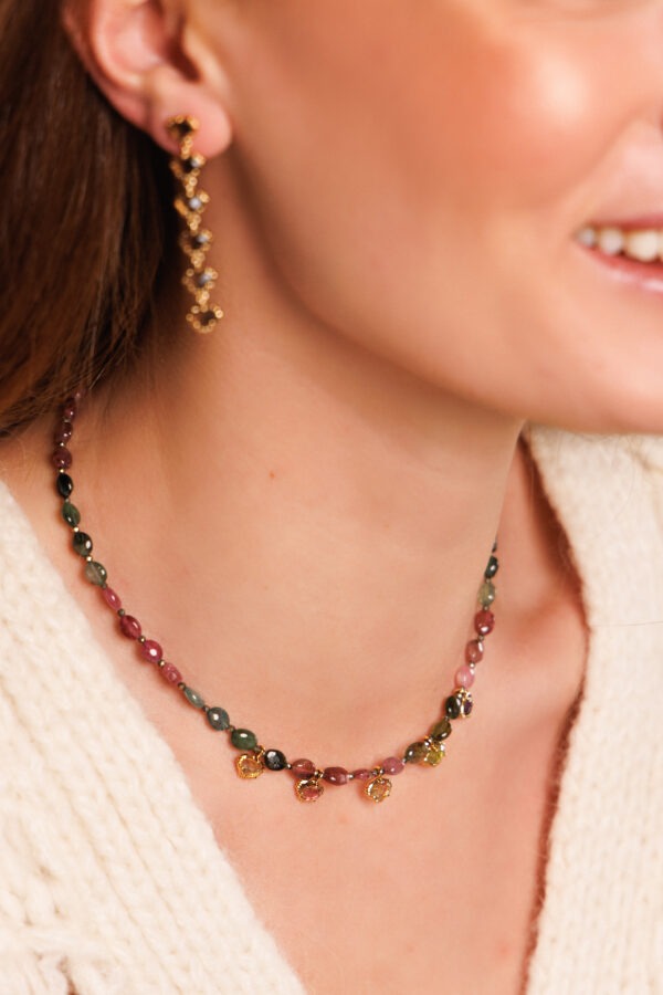 Collier pierres et minis serties