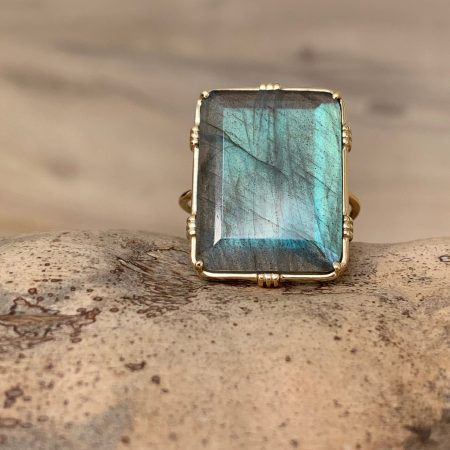 Grosse bague rectangle