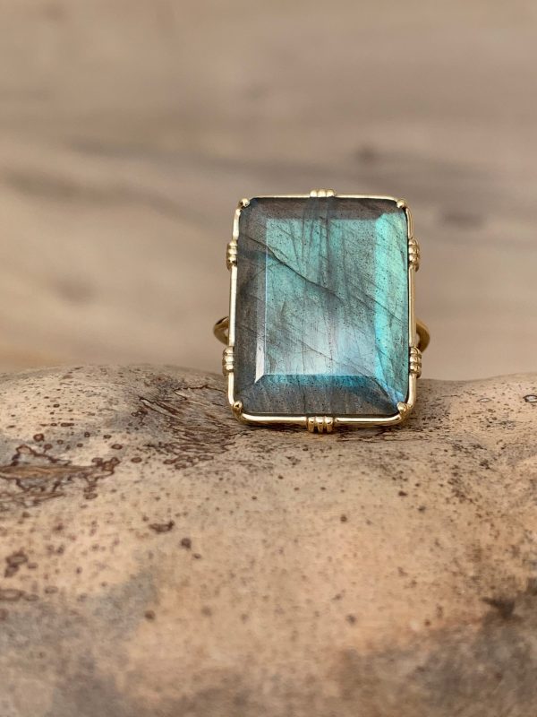 Grosse bague rectangle