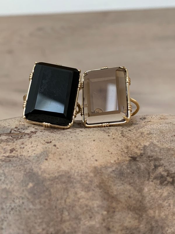 Grosse bague rectangle