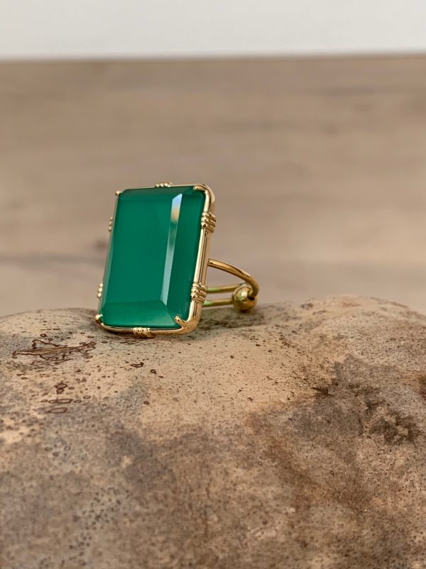 Grosse bague rectangle