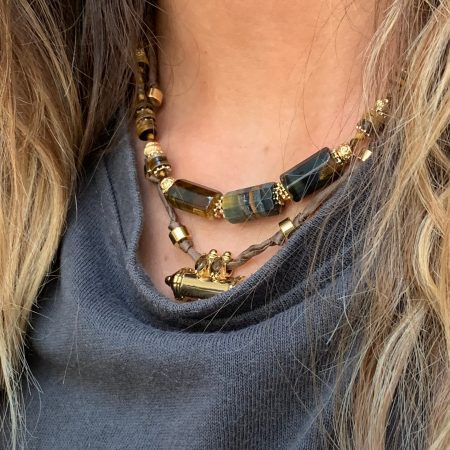 Collier grosse pierre  