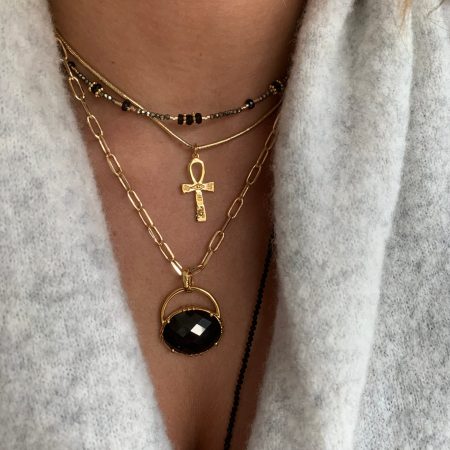Collier gros médaillon 