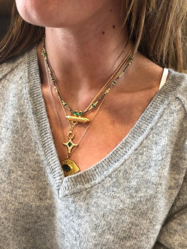 Collier Jantar pyrite