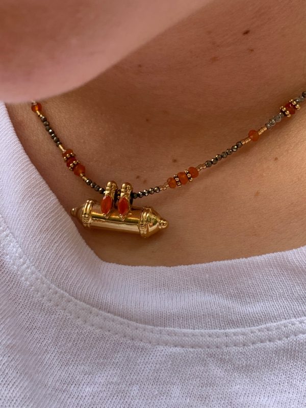 Collier Jantar pyrite