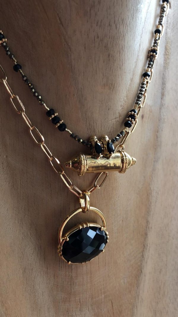 Collier Jantar pyrite