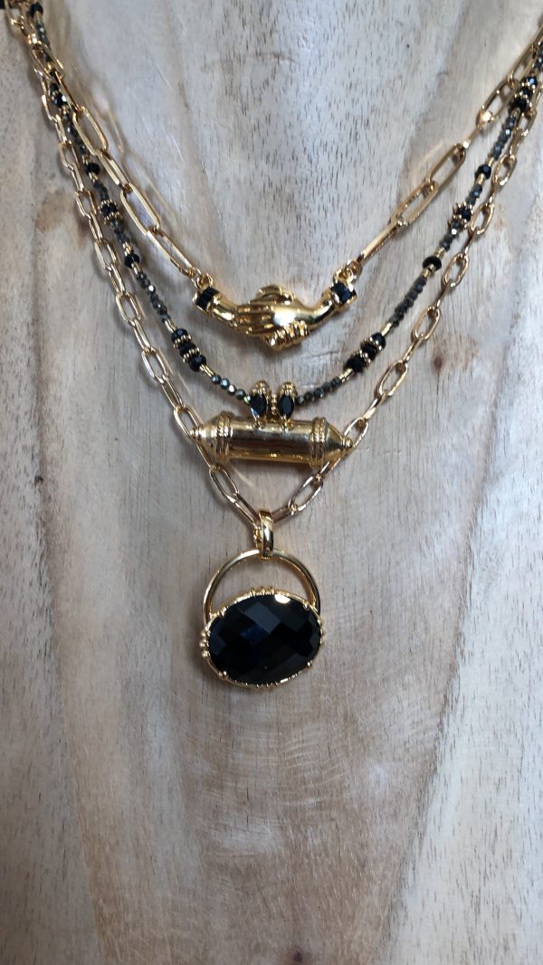 Collier Jantar pyrite