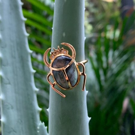 Bague scarabée labradorite