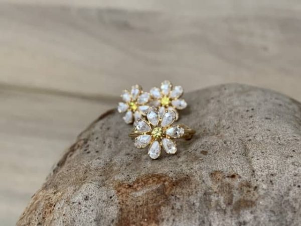 Boucles d'oreilles pâquerettes