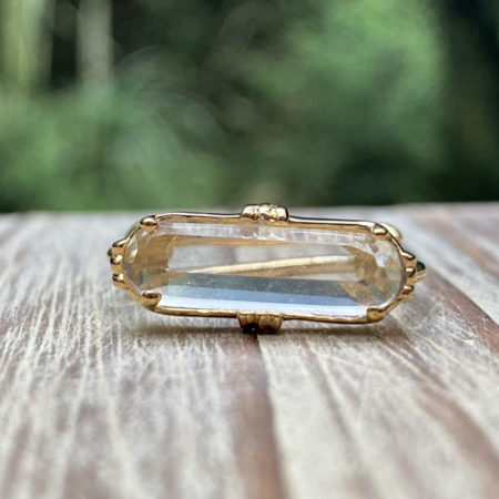 Bague barrette sertie
