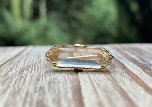 Bague barrette sertie