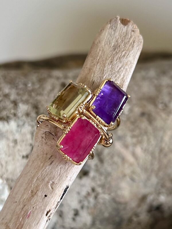 Petite bague sertie rectangulaire – Image 5
