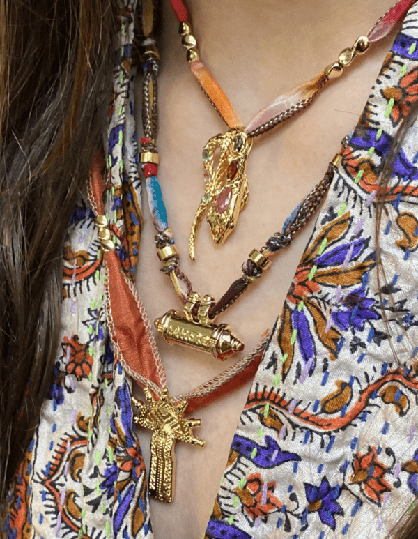 Collier Fil Sari Petite Fibule – Image 6