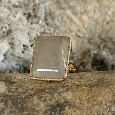 Grosse bague rectangle
