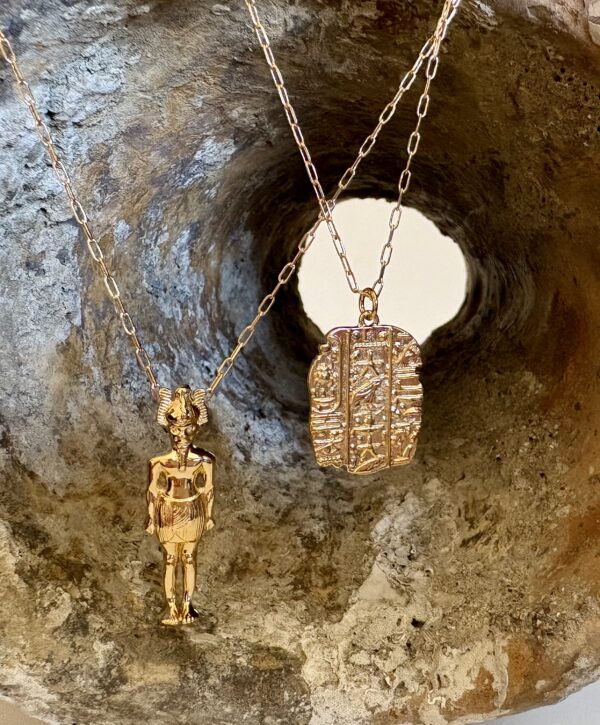 Collier plaque Hiéroglyphes Ou Osiris