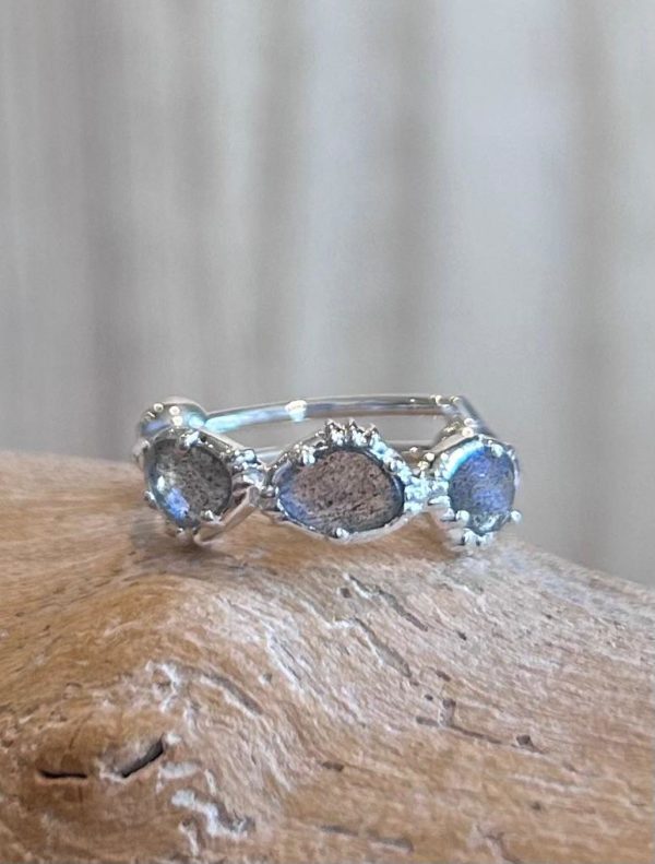 Bague 3 petites serties Argent 925