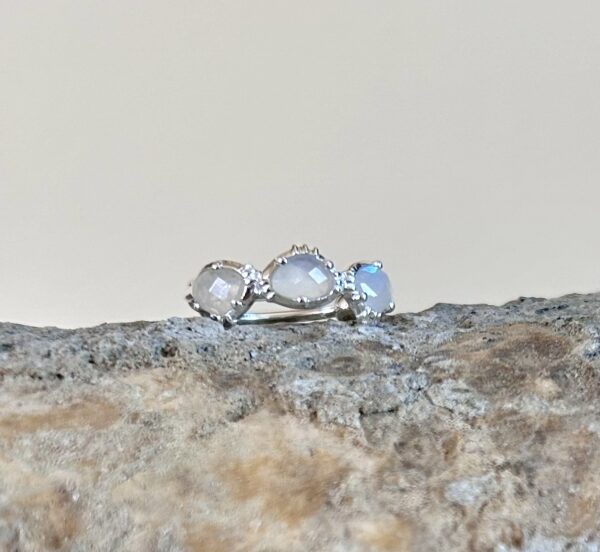 Bague 3 petites serties Argent 925 – Image 4