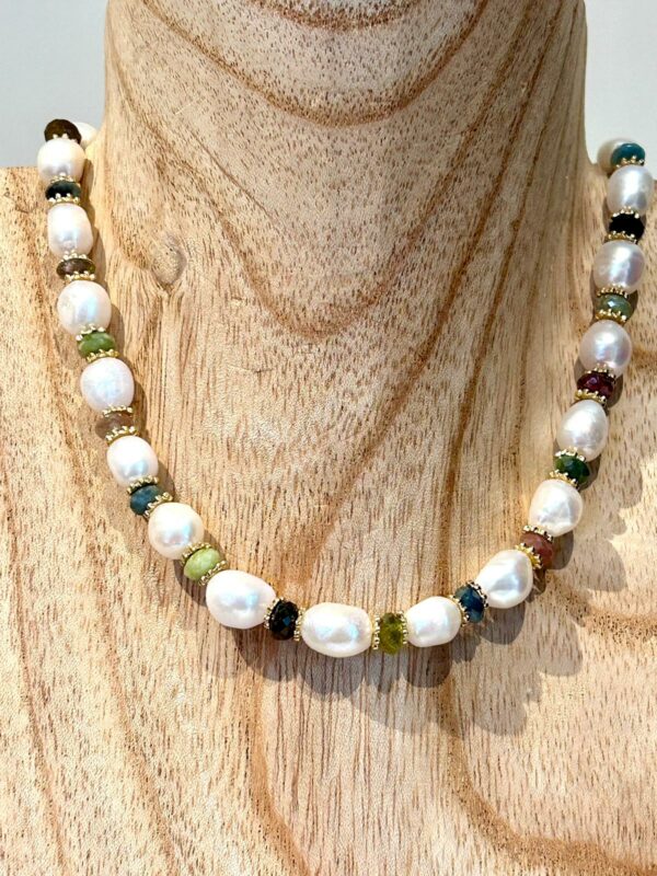 Gros Collier perles d'eau douce – Image 3