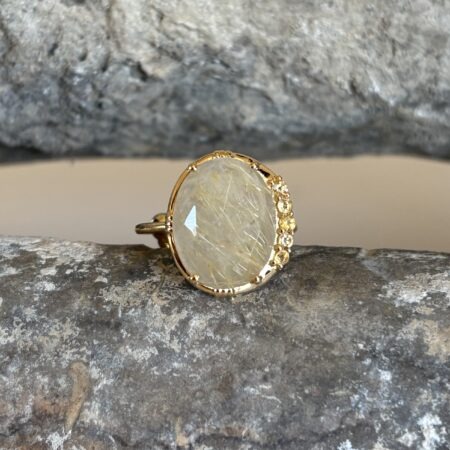 Bague pierre et zircons