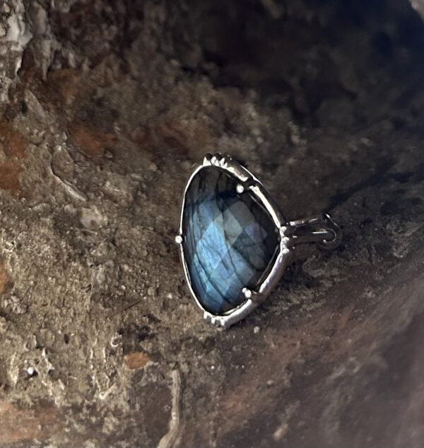 Grosse Bague Sertie Argent 925 – Image 3