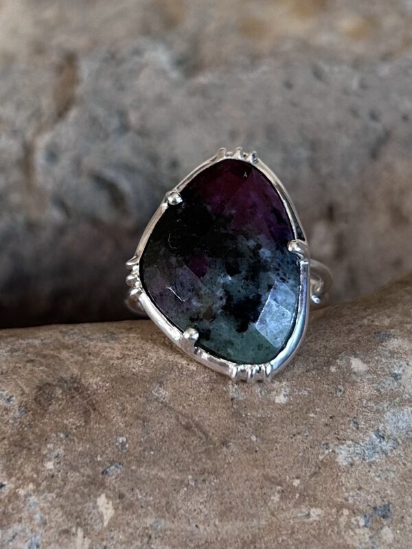 Grosse Bague Sertie Argent 925 – Image 7
