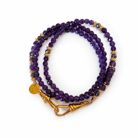 Collier pierres, fermeture mousquetons et pendentifs au choix