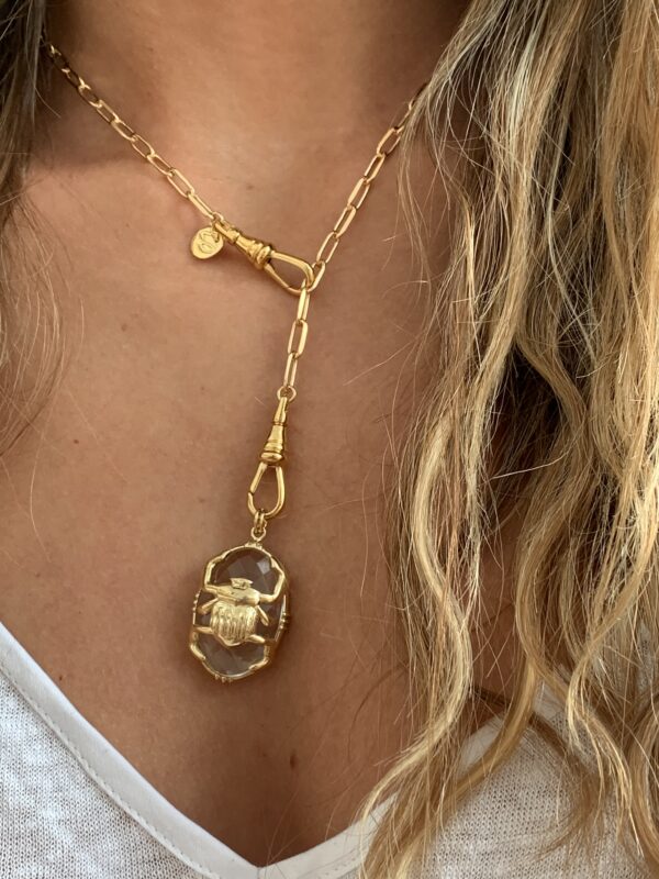 Collier chaîne ajourée (Scarabée, Oeil ou Bouddha)