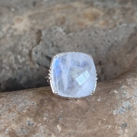 Bague  Pierre Carrée Argent 925