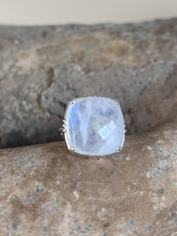 Bague  Pierre Carrée Argent 925