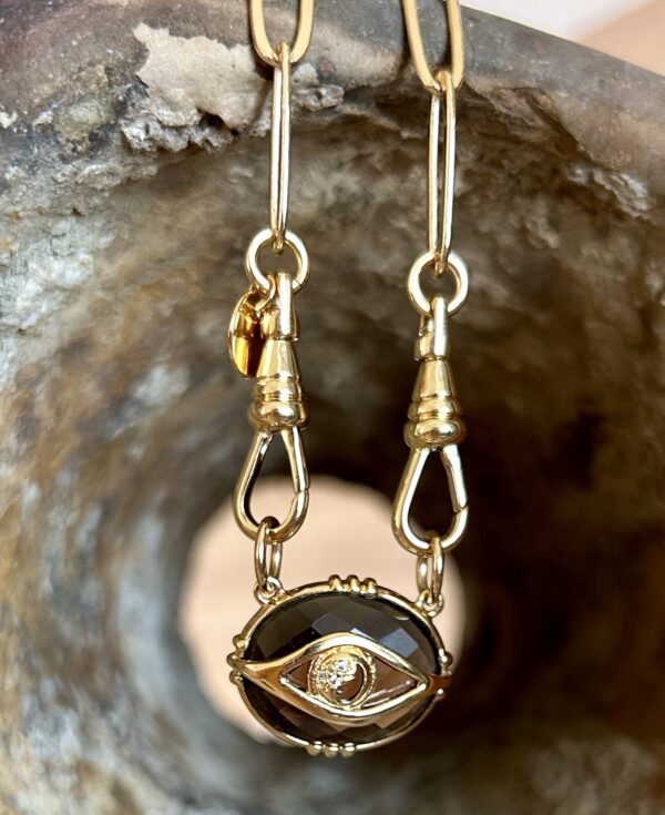 Collier Chaîne Trombone (Oeil, Scarabée ou Bouddha) – Image 4