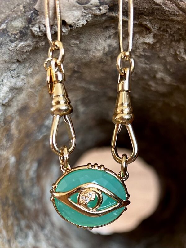Collier Chaîne Trombone (Oeil, Scarabée ou Bouddha) – Image 3