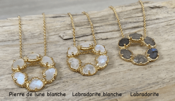 Collier pendentif Rond minis sertis – Image 2