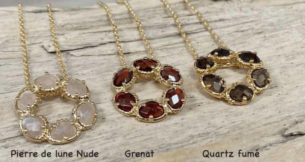 Collier pendentif Rond minis sertis – Image 7