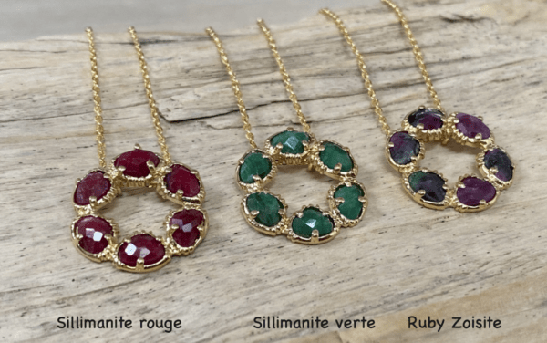 Collier pendentif Rond minis sertis – Image 5