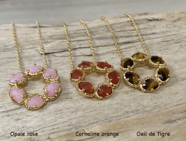 Collier pendentif Rond minis sertis – Image 8