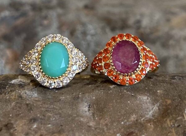 Bague pavée de minis pierres serties (verticale) – Image 8
