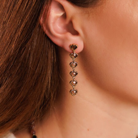 Longues boucles minis sertis