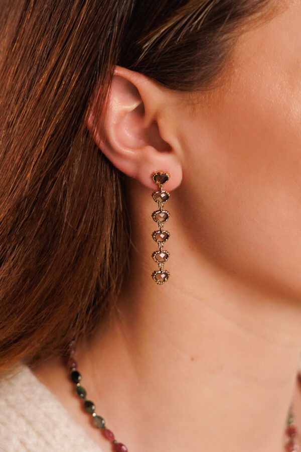 Longues boucles minis sertis