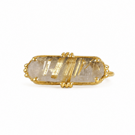 Bague barrette sertie