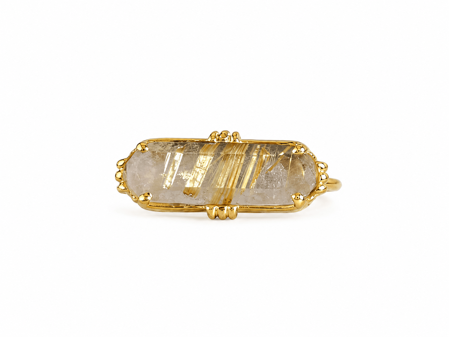 Bague barrette sertie