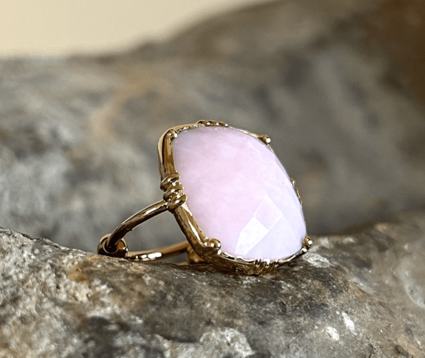 Bague Carré pierre facetée – Image 5