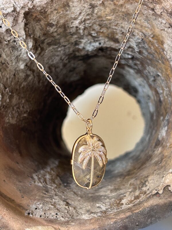 Collier Palmier sur chaîne – Image 3