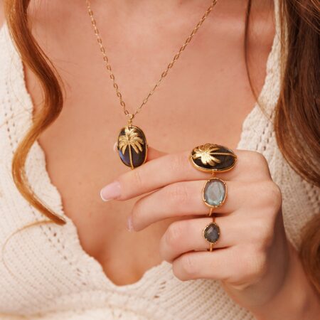 Collier Palmier sur chaîne