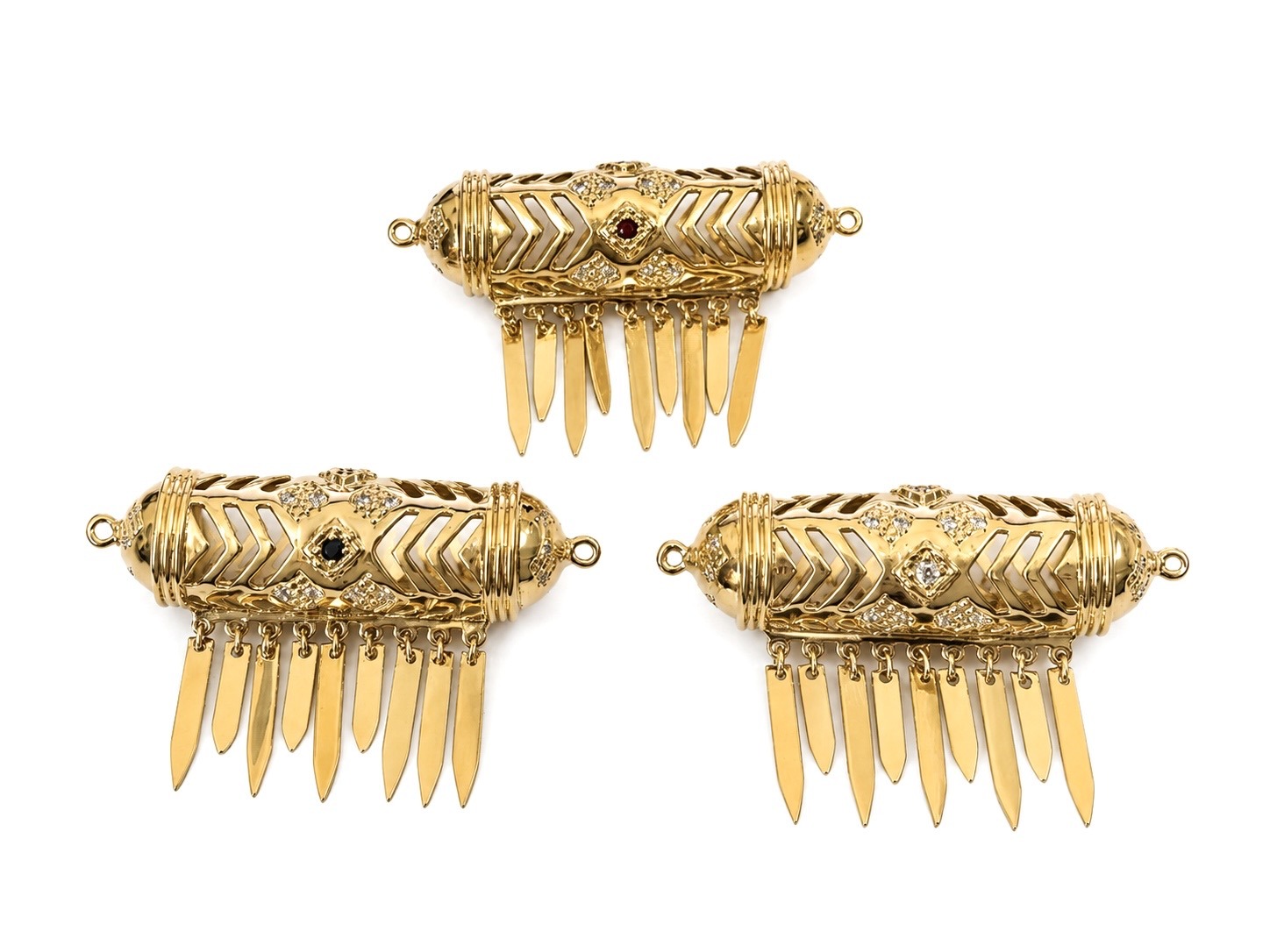 Collier Cartouche Aztèque frangé – Image 2
