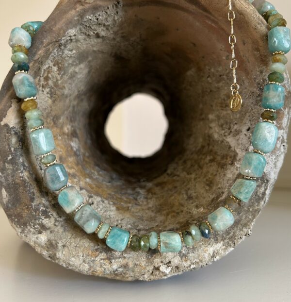 Collier Amazonite et Chrysocolle (pièce unique) – Image 2