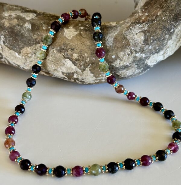 Collier Tourmaline ronde facetée (pièce unique) – Image 2