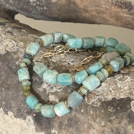 Collier Amazonite et Chrysocolle (pièce unique)