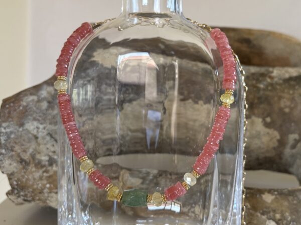 Collier heishi Rhodochrosite – Image 2